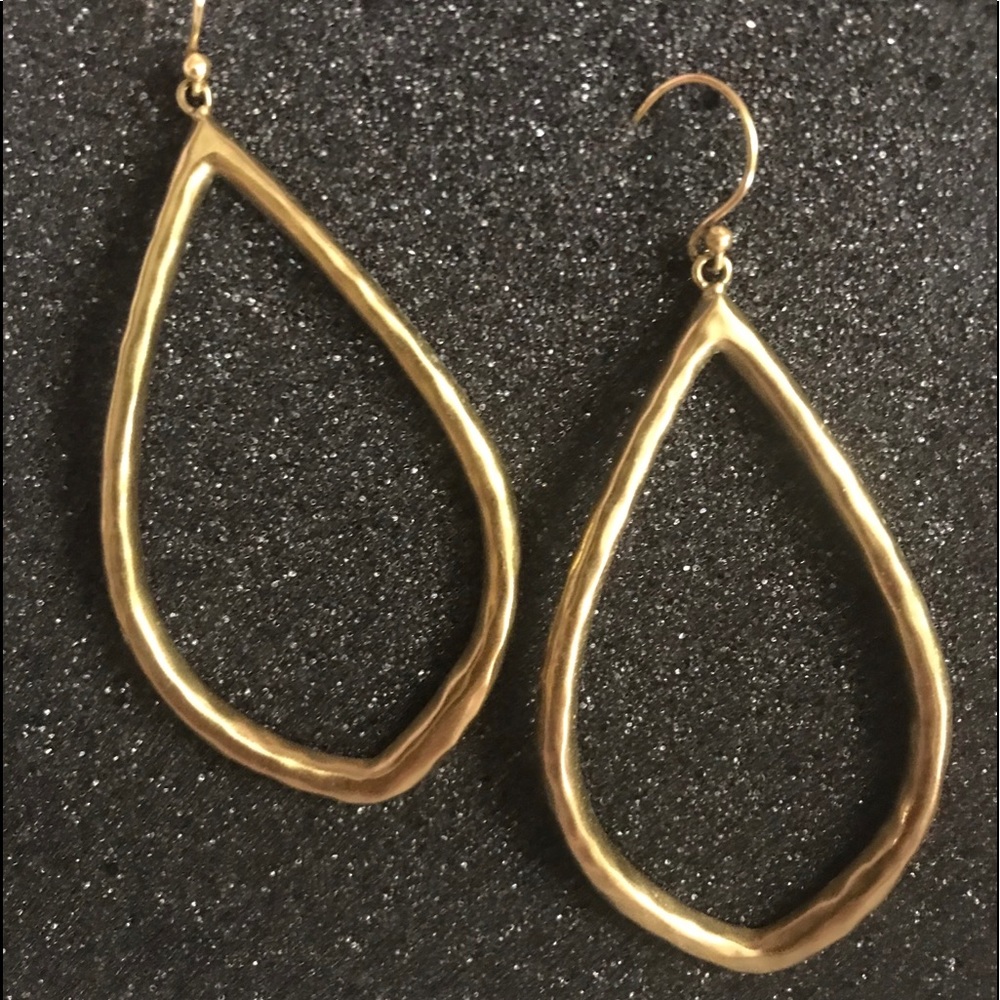 Brush Gold, hammered Silpada Earrings